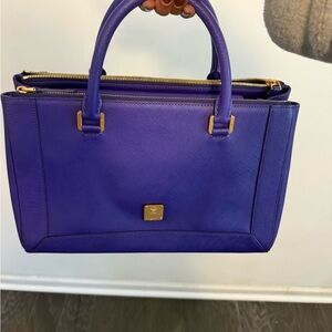 MCM Purple Satchel Bag